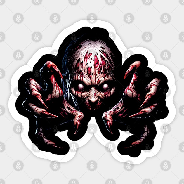 Horror Halloween Scary Coming at You Monster Demon Sticker by Joaddo